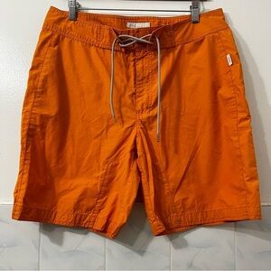 Onia Men’s 34 Orange Lightweight Quick Dry Resort Board Shorts Swim Trunks